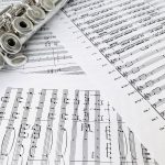 Noten für Querflötenquartett oder Querflöten-Register zum Einspielen und warm spielen